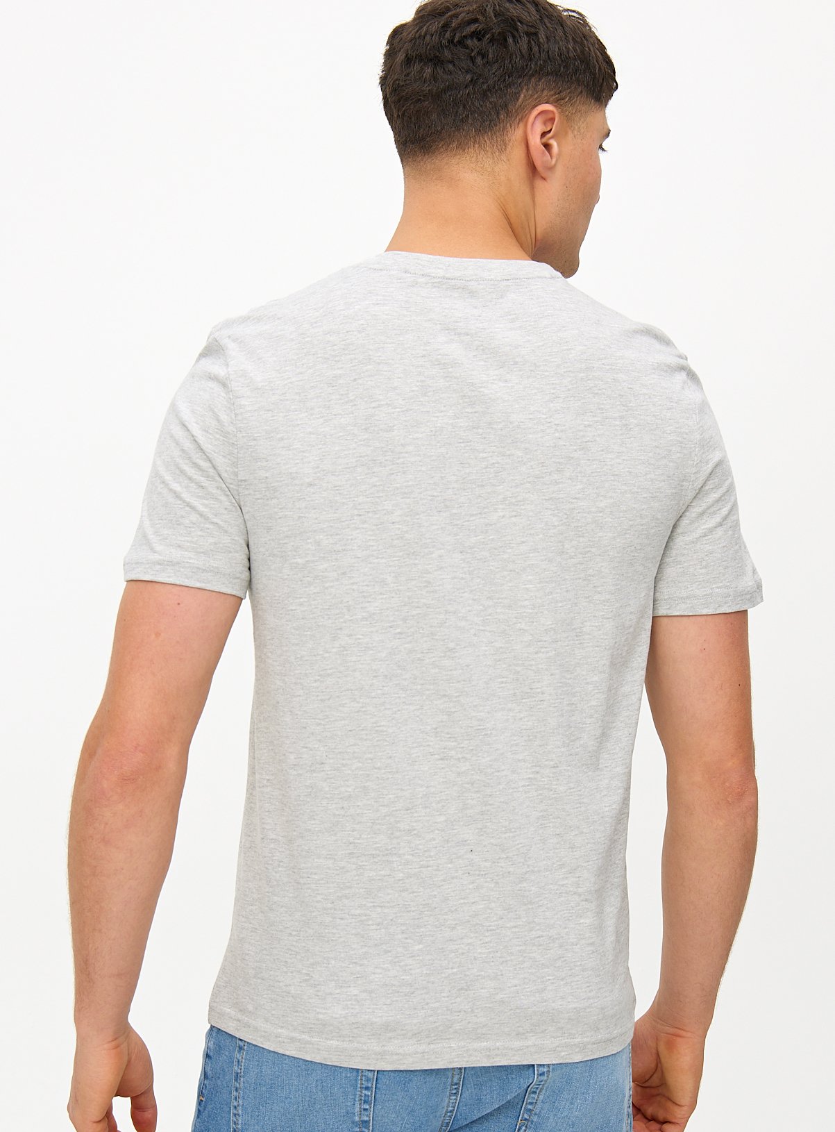 Grey Marl Core Short Sleeve T-Shirt 3 Pack S - Image 5 thumbnail
