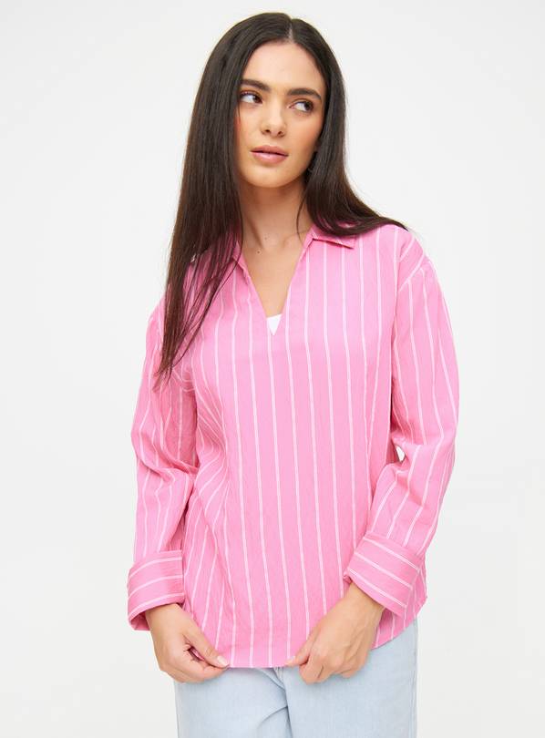 Pink Stripe Popover Shirt 18