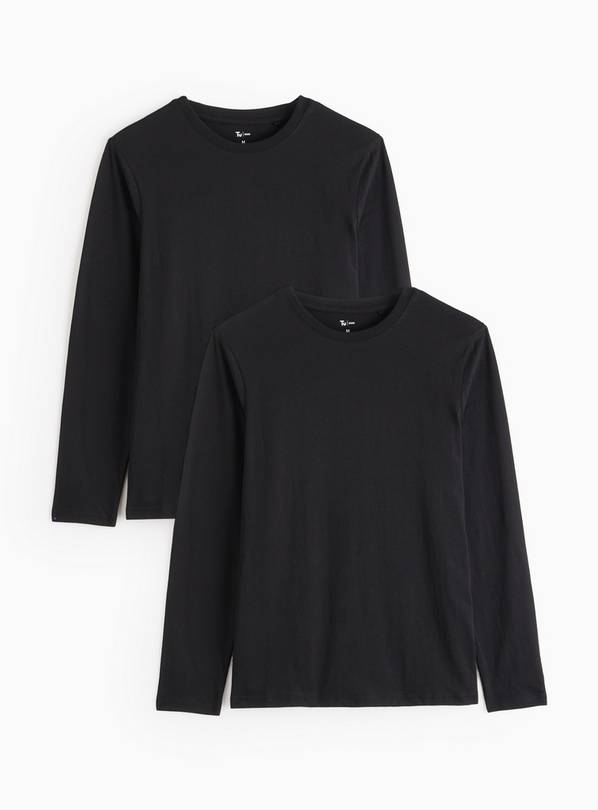 Black Core Long Sleeve T-Shirt 2 Pack XL