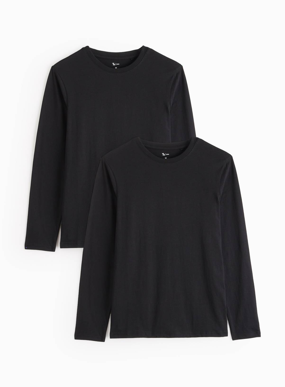 Black Core Long Sleeve T-Shirts 2 Pack XXXL - Image 1