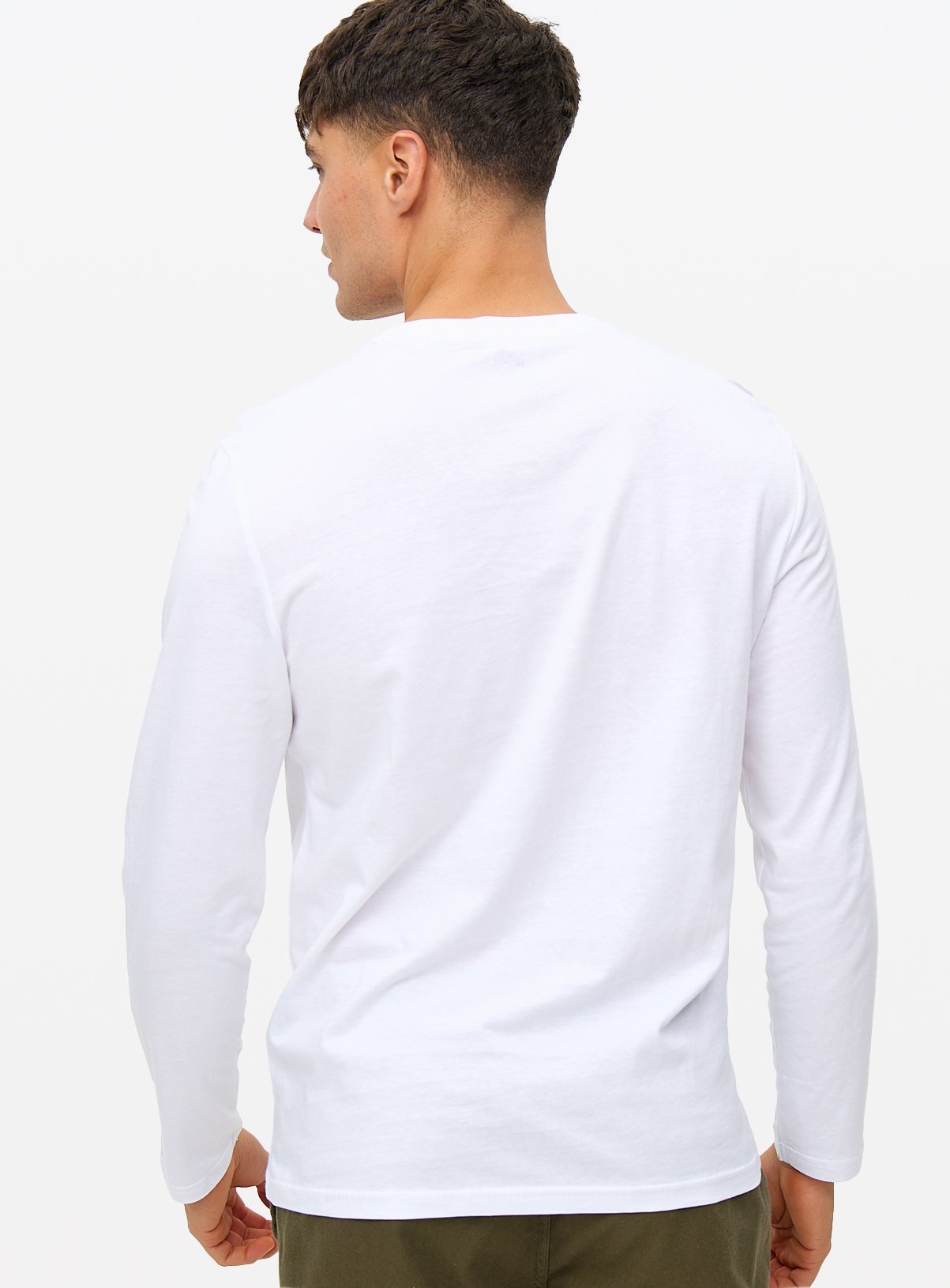White Long Sleeve T-Shirts 2 Pack XXL - Image 5 thumbnail