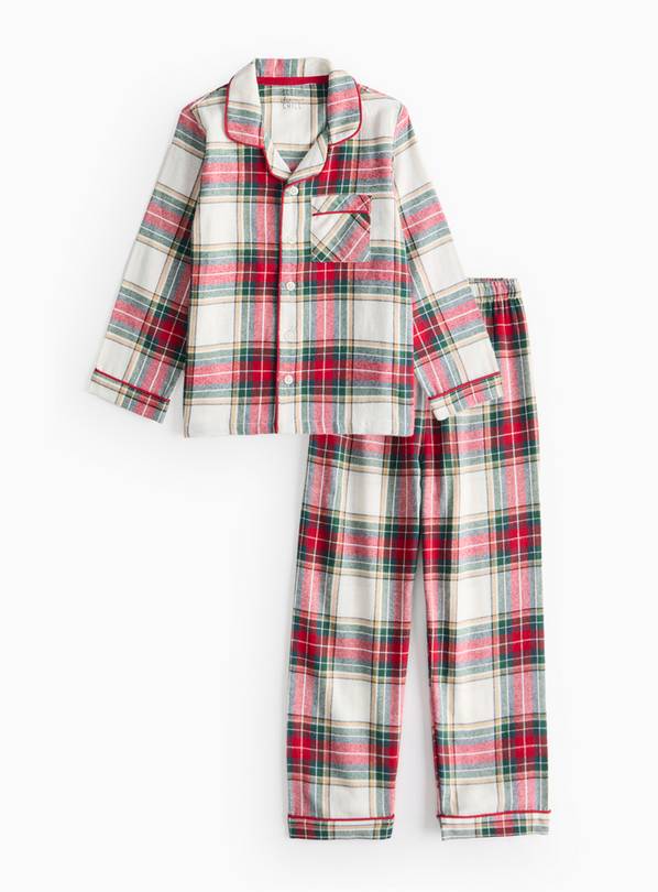 Matching Family Kids' Christmas Traditional Check Pyjamas 4-5 years