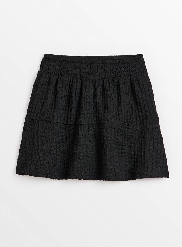 Black Bubble Crinkle Skirt 8 years