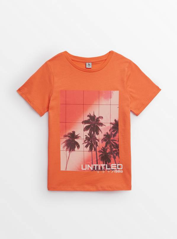 Orange Palm Tree Graphic T-Shirt 5 years