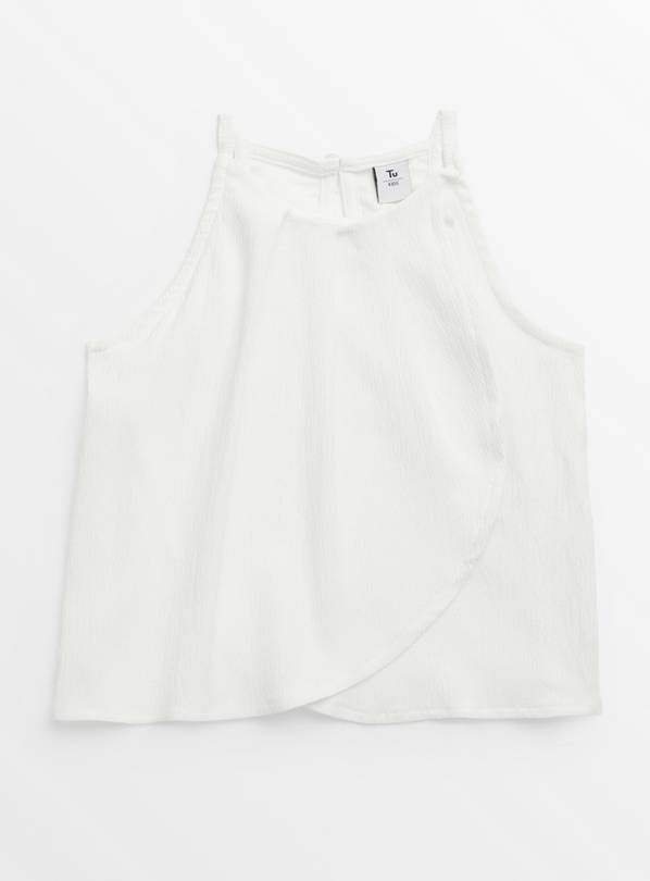 White Frill Wrap Strappy Top 13 years