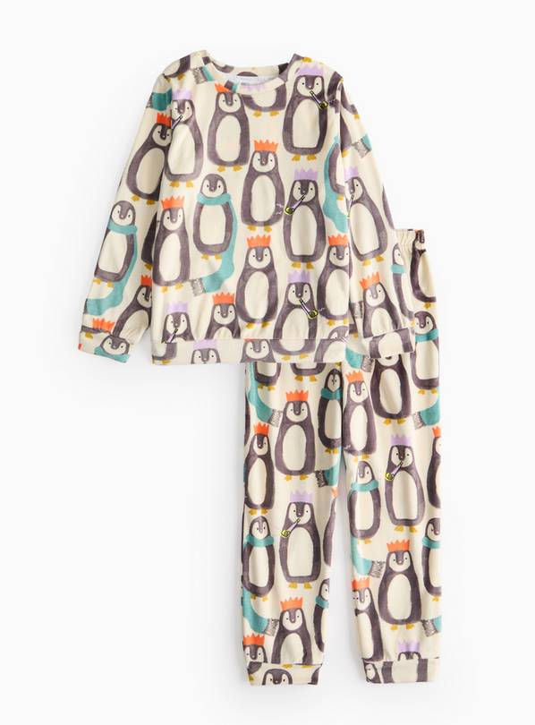 Matching Family Kids' Christmas Penguin Print Pyjamas 1.5-2 years