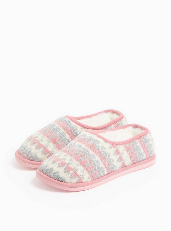 Pink Stripe Full Slippers 8