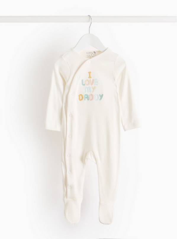 I Love My Daddy Slogan Long Sleeve Sleepsuit 9-12 months