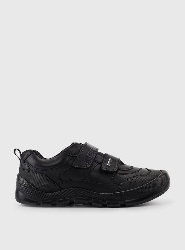 START-RITE Trooper Black Leather Rip Tape School Shoes 6.5