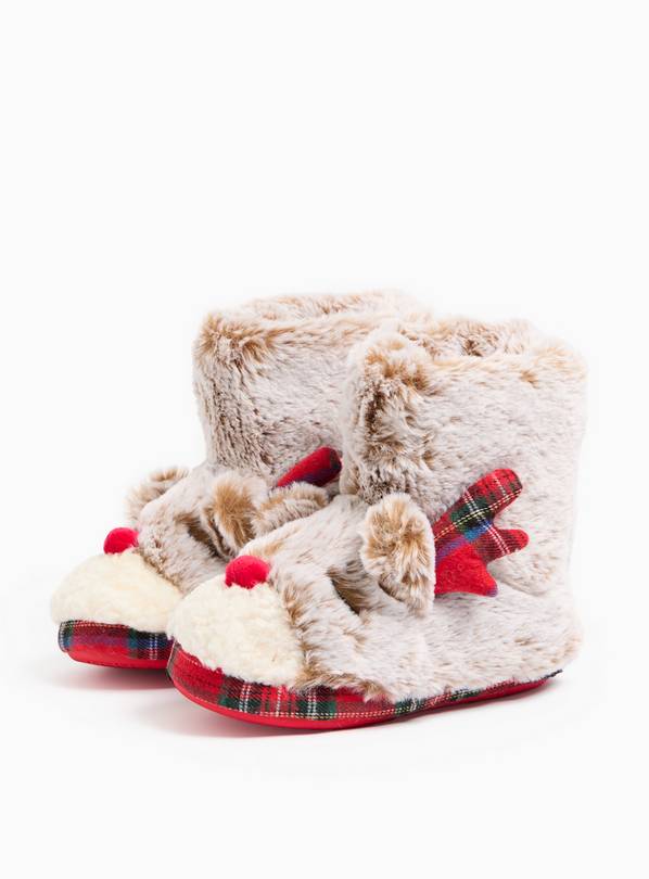 Novelty Christmas Reindeer Slipper Boots 1-2