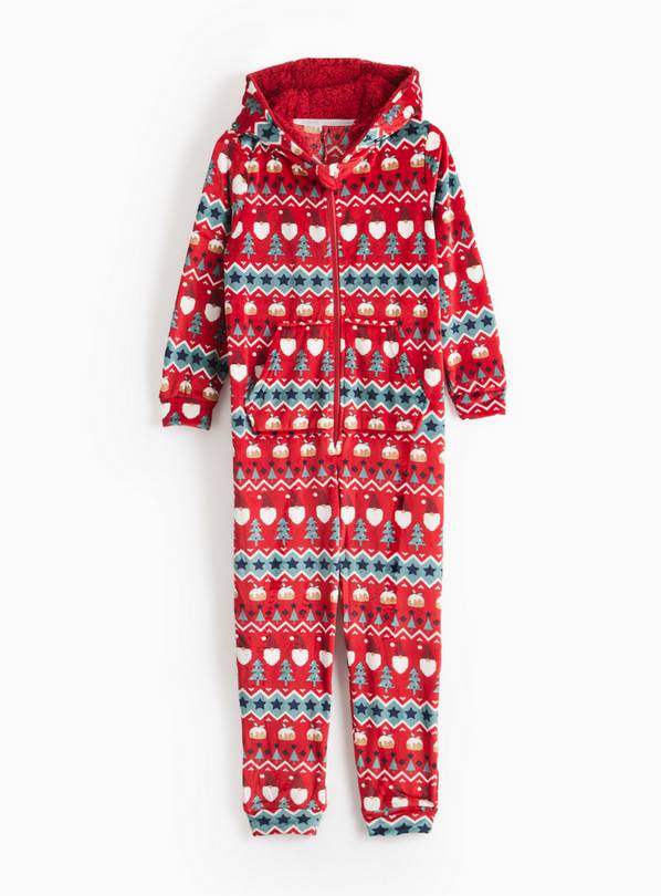 Matching Family Kids' Fair Isle Christmas Print  All In One 2-3 years