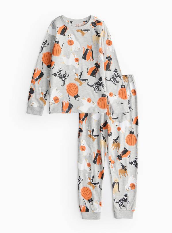 Halloween Kid's Dog Print Grey Long Sleeve Pyjamas  1.5-2 years