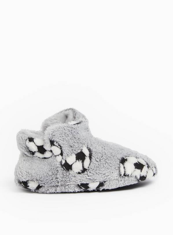 Buy Grey Football Fleece Slipper Boots 10 11 Infant Slippers Tu