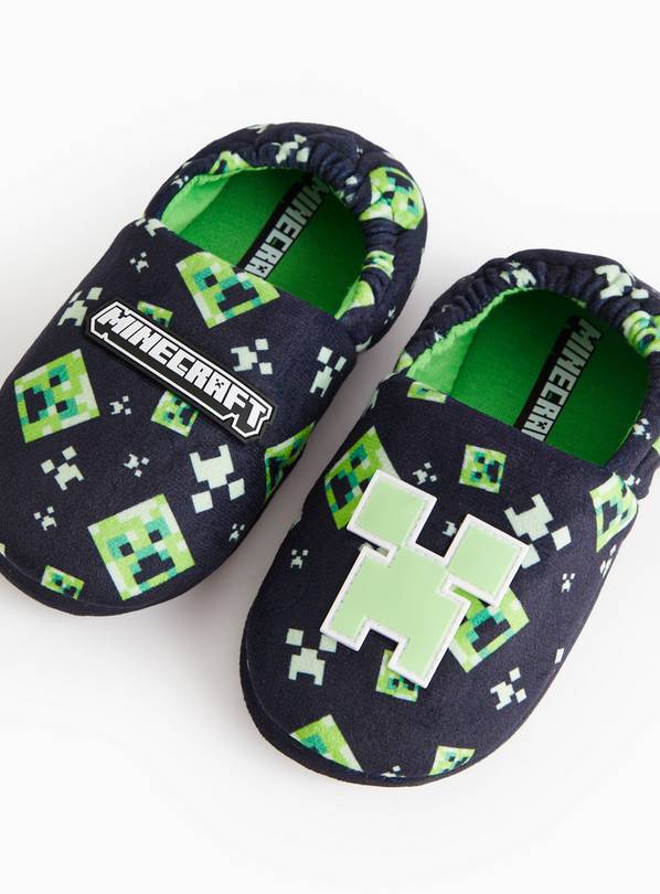 Minecraft Character Print Slippers 10 Infant