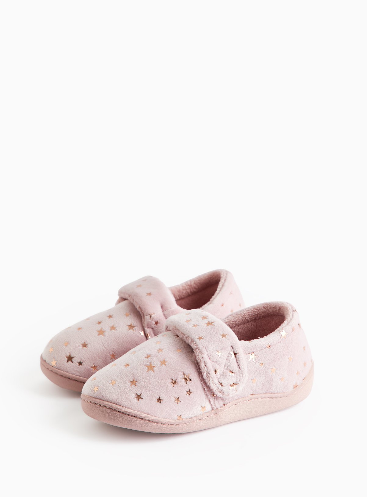 Pink Foil Star Cupsole Slippers 10-11 Infant