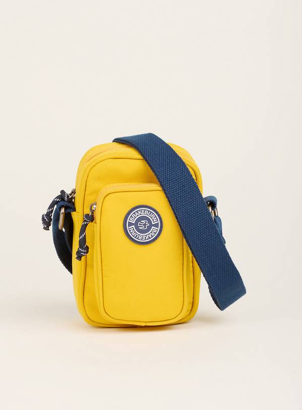 BRAKEBURN Yellow & Navy Small Pouch Cross Body Bag One Size