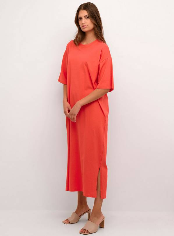 KAFFE Edna Half Sleeve Casual Fit Maxi Dress Red XL