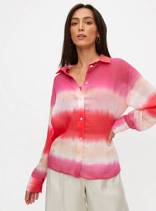 Buy Pink Tie Dye Printed Shirt 26 | Shirts | Tu