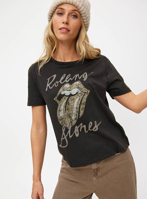 Rolling Stones Graphic Leopard Print T-Shirt 16