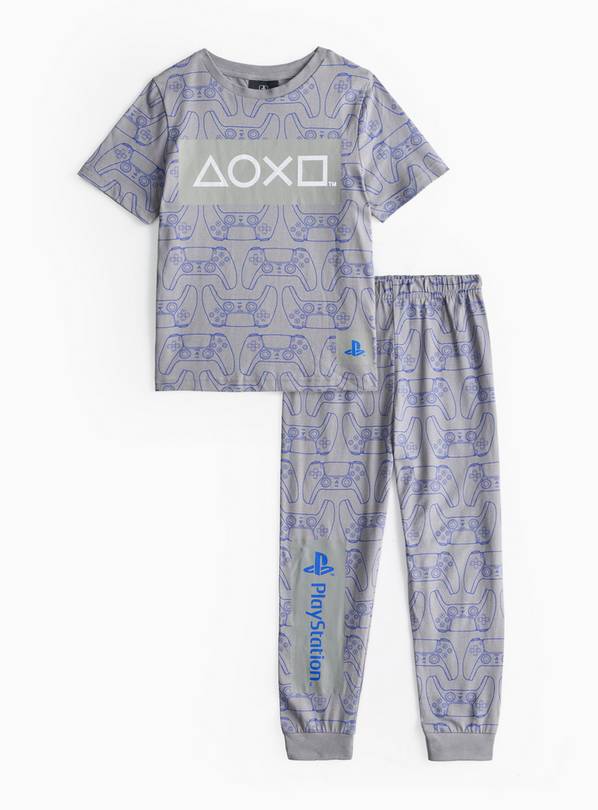 PlayStation Grey Graphic Print Pyjamas 7-8 years