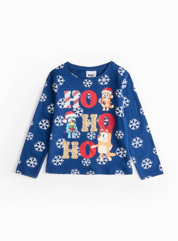 Bluey Character Ho Ho Ho Christmas T-Shirt 3-4 years