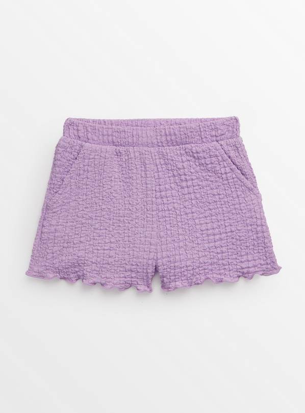 Lilac Crinkle Textured Shorts 1-2 years