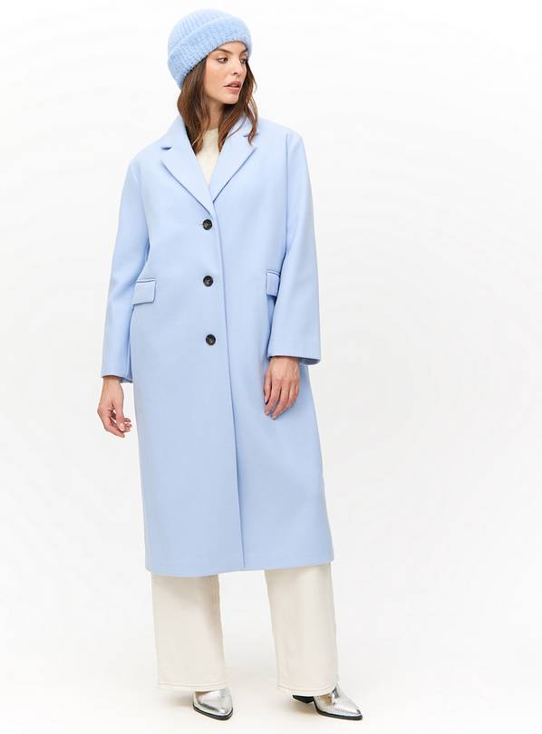 Buy Blue Longline Single Breasted Coat 10 Coats Tu