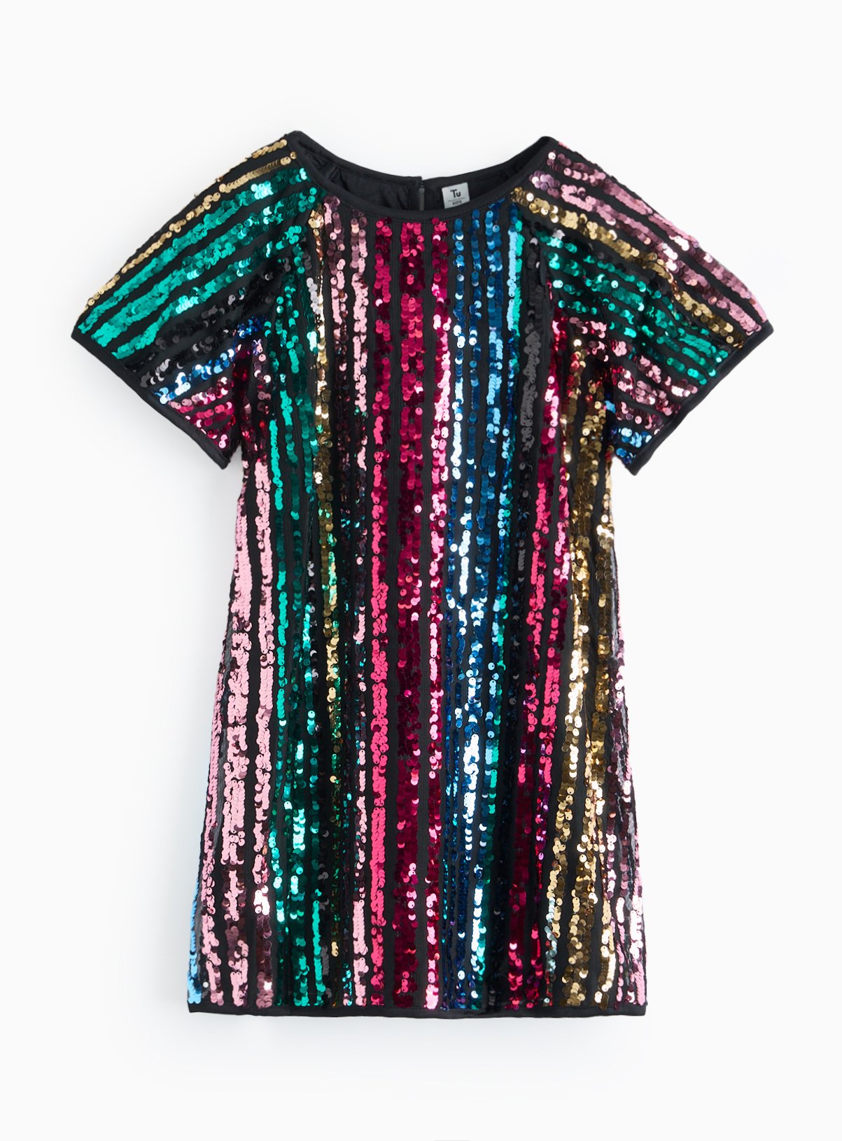 Rainbow Stripe Sequin Party Dress (9 Years) - Tu by Sainsbury's