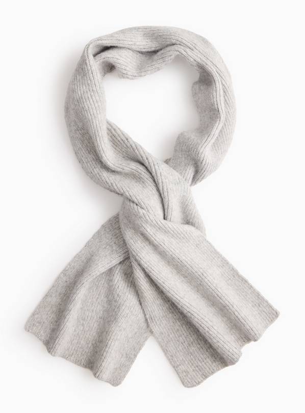 Grey Premium Knitted Scarf One Size