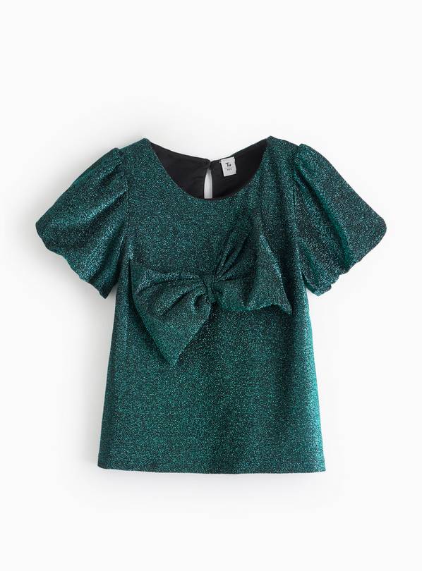 Green Sparkle Bow Party Top 5 years