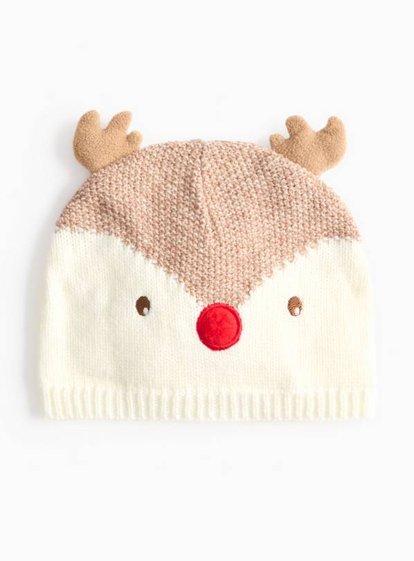 Novelty Christmas Reindeer Knitted Winter Hat 1-2 years