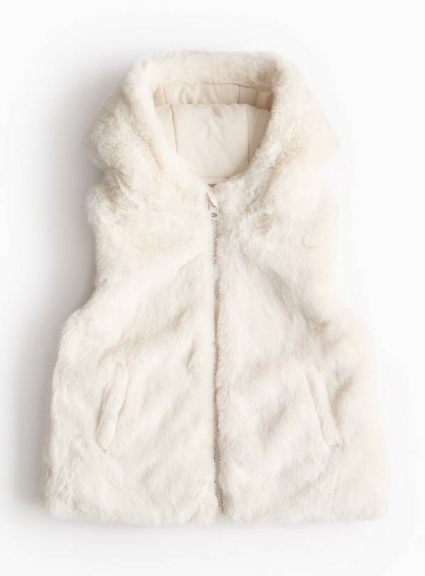 Cream Faux Fur Gilet 3-4 years