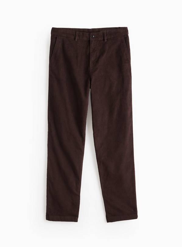 UNION WORKS Brown Moleskin Trousers  32S