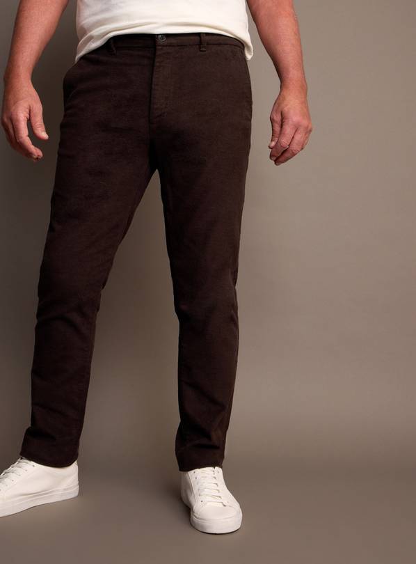 UNION WORKS Brown Moleskin Trousers  40S