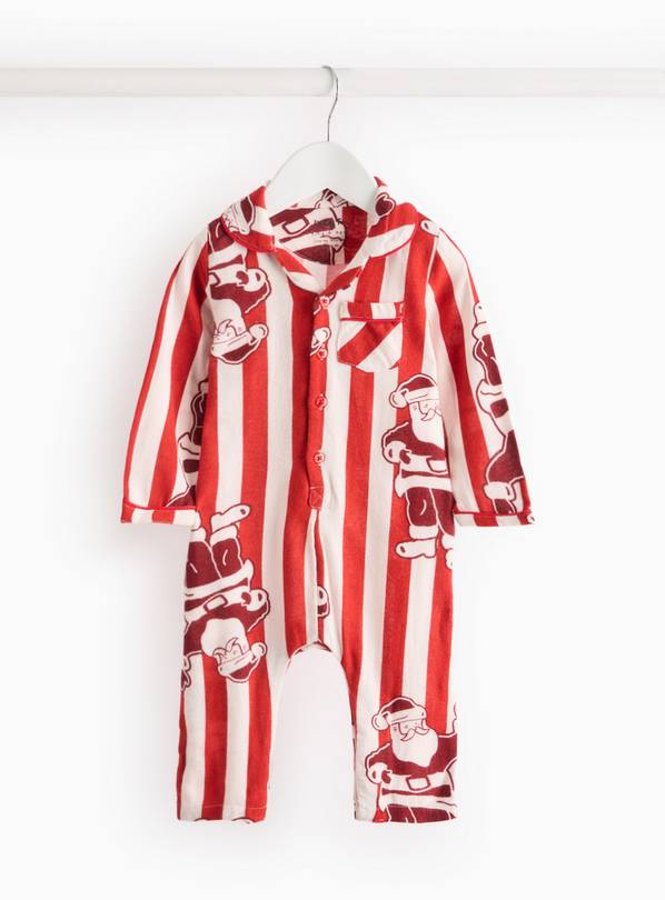 Matching Family Baby Christmas Red Stripe Santa Romper 9-12 months