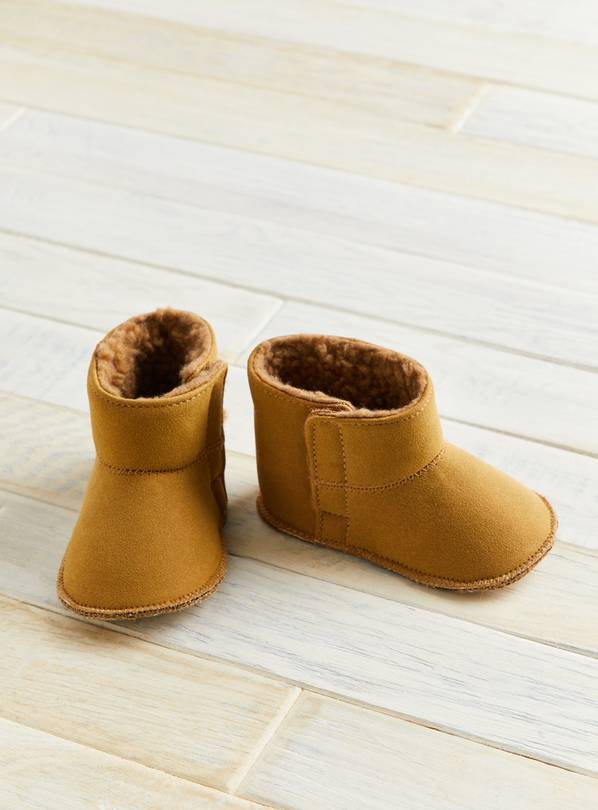 Tan Faux Suede Ankle Boots 12-18 months