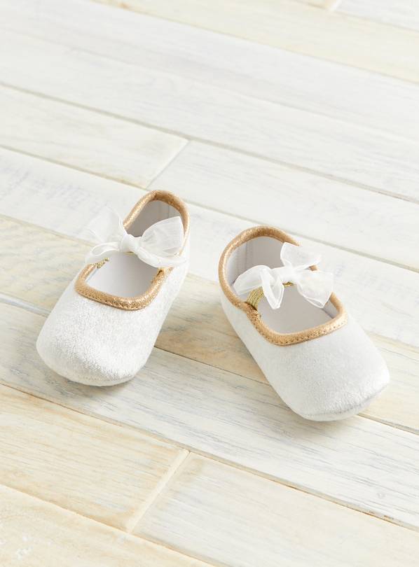 Cream Bow Detail Ballet Pumps 12-18 months