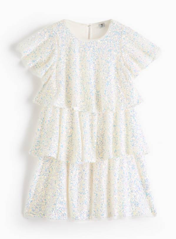 Iridescent Sequin Tiered Party Dress 9 years