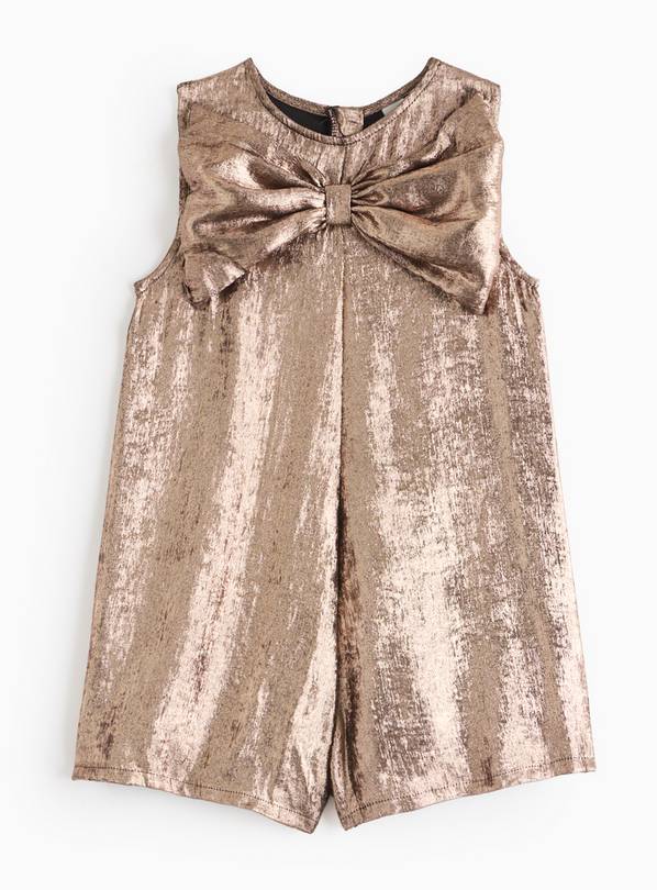 Gold Bow Party Playsuit 12 years