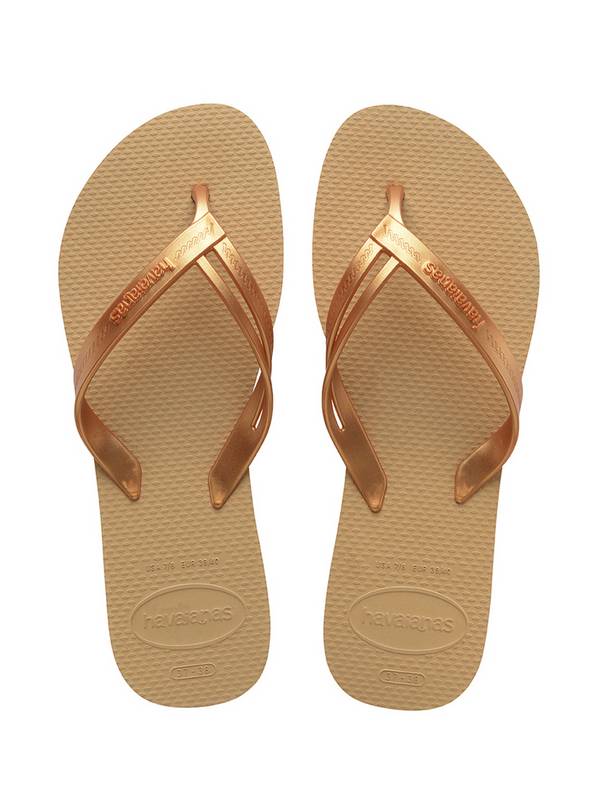  HAVAIANAS Elegance Flip Flops Golden 35/36