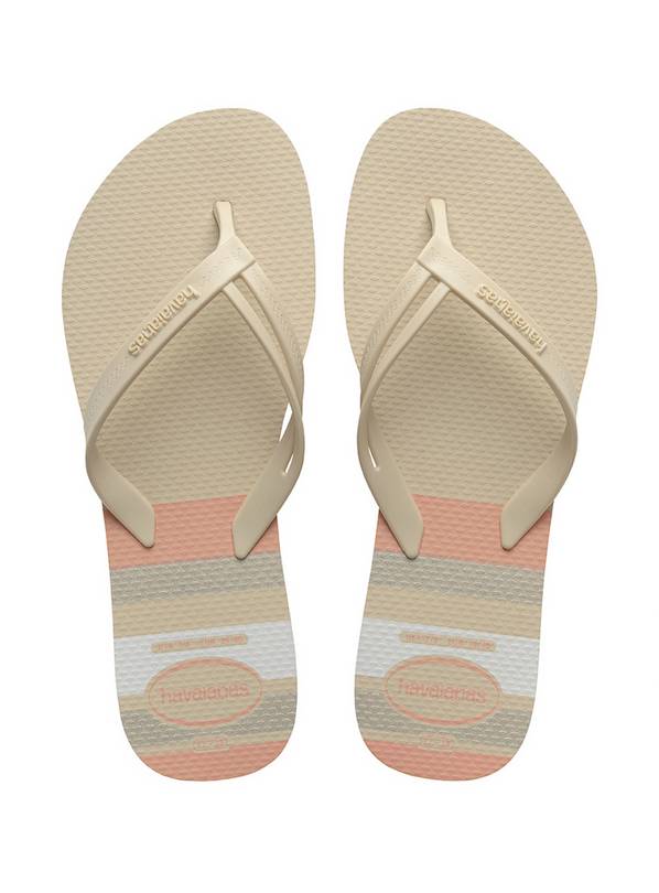  HAVAIANAS Elegance Print Flip Flops Beige 35/36