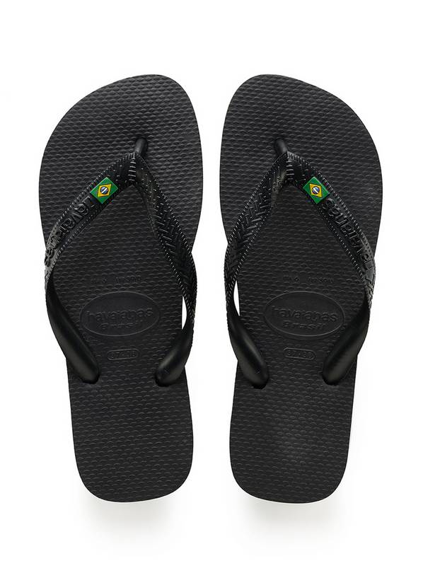  HAVAIANAS Brasil Flip Flops Black 35/36