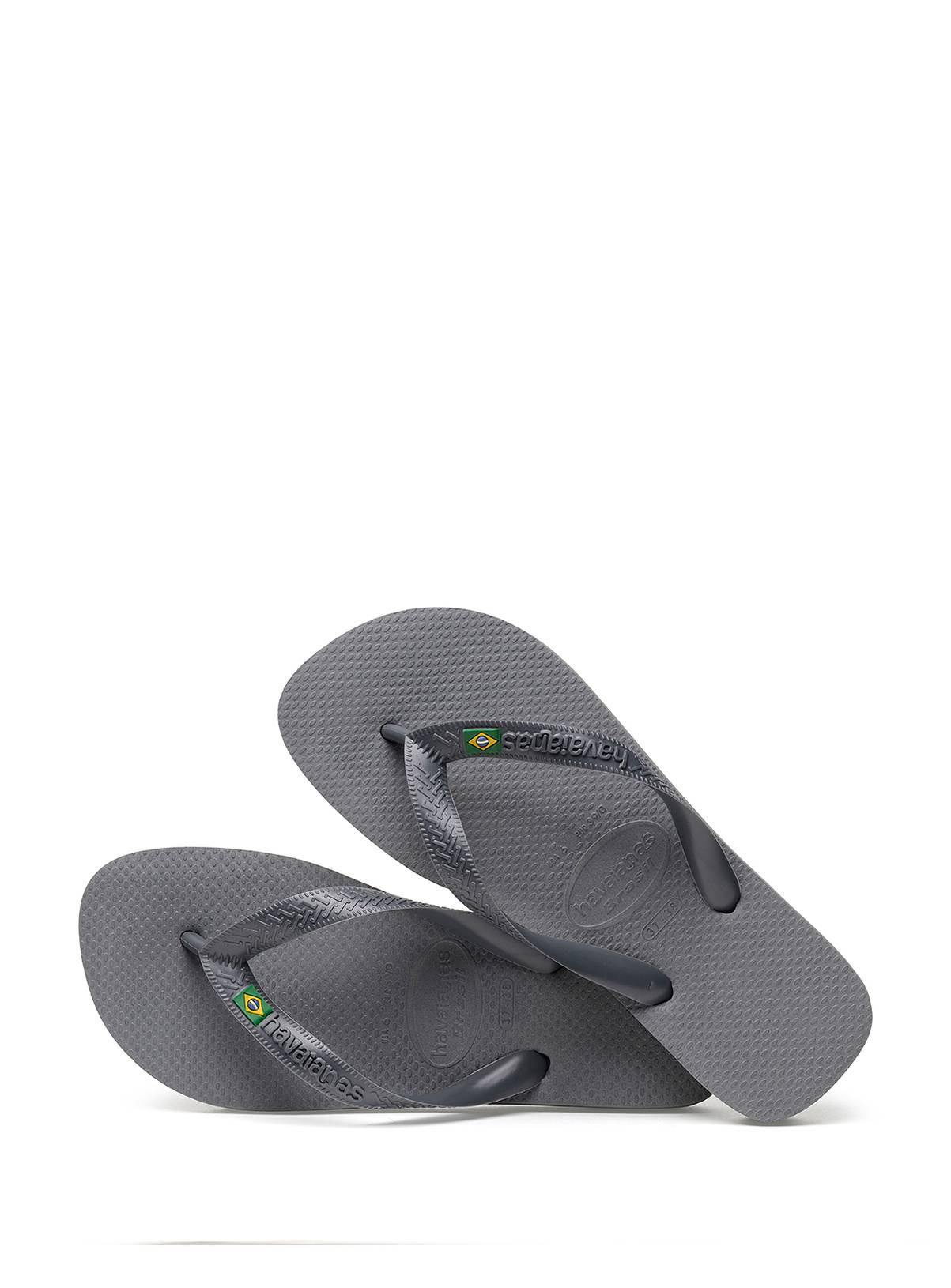  HAVAIANAS Brasil Flip Flops Steel Grey 41/42 - Image 4