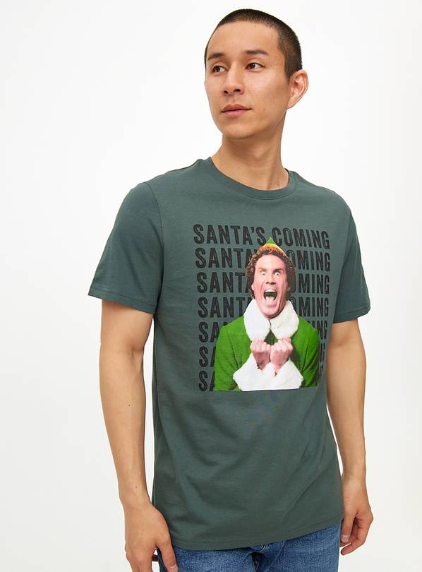 Christmas Elf Santa's Coming Graphic T-Shirt S