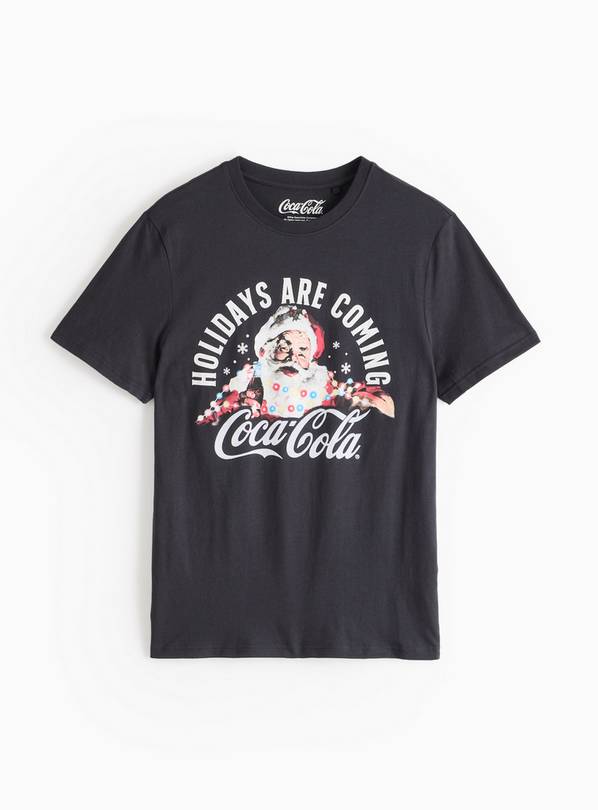 Coca-Cola Christmas Graphic Print T-Shirt S