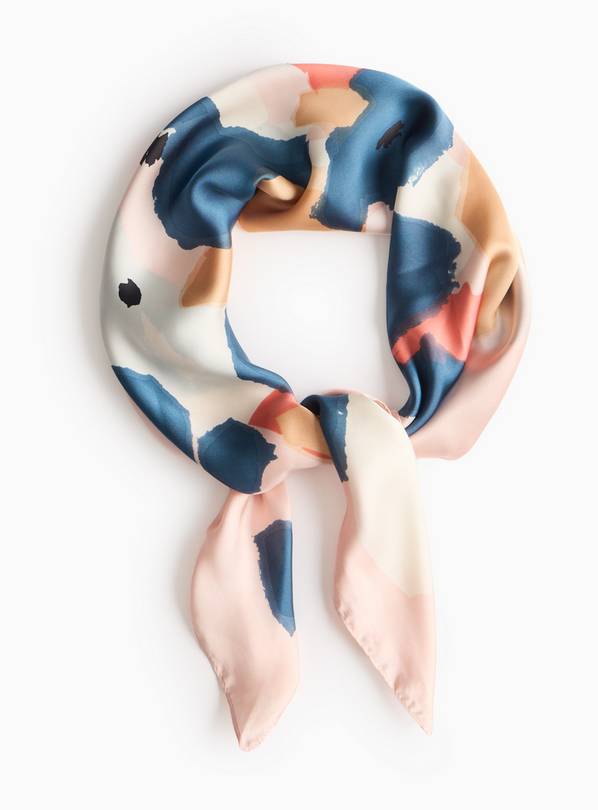 Pastel Floral Abstract Printed Lightweight Scarf One Size