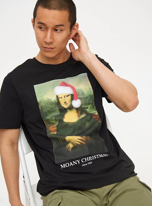 Christmas Moany Lisa Graphic T-Shirt XXL