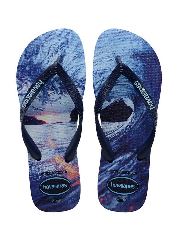  HAVAIANAS Hype Flip Flops Navy & Lavander 41/42