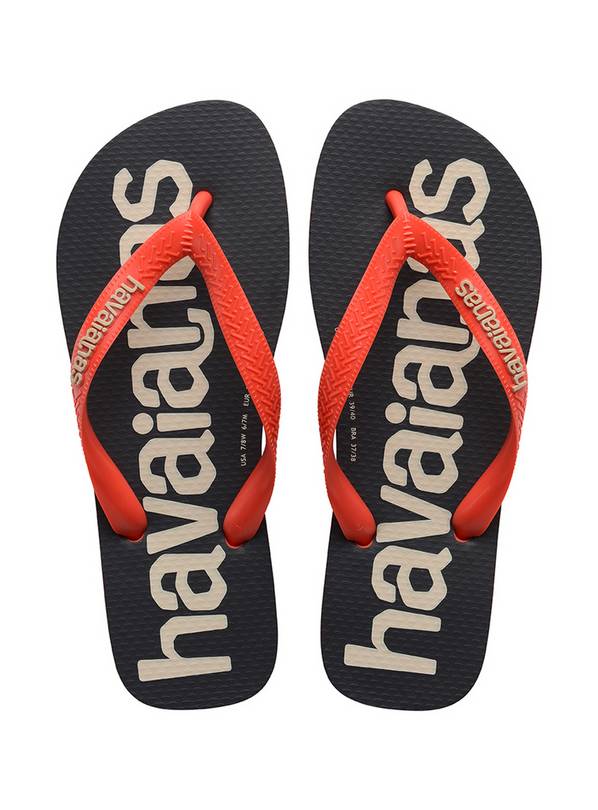  HAVAIANAS Top Logomania 2 Flip Flops Blood Orange 43/44