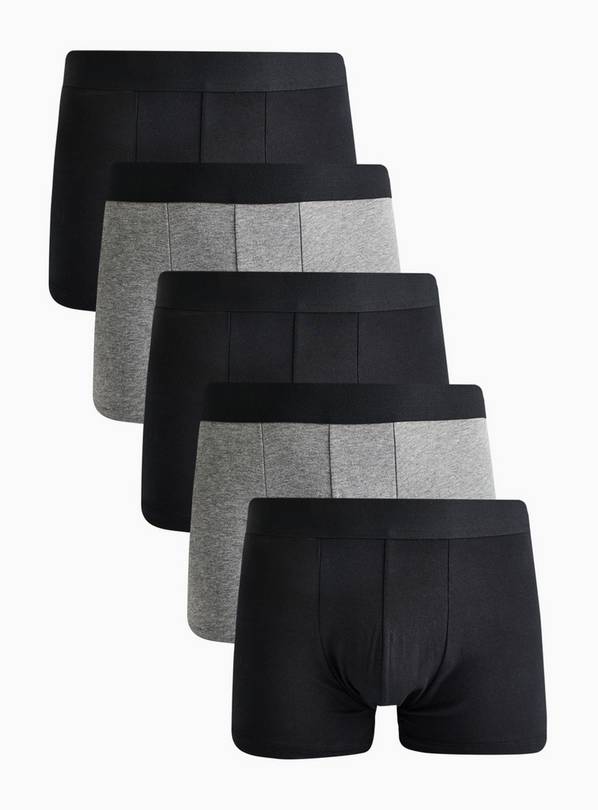 Black & Grey Hipsters 5 Pack XXL